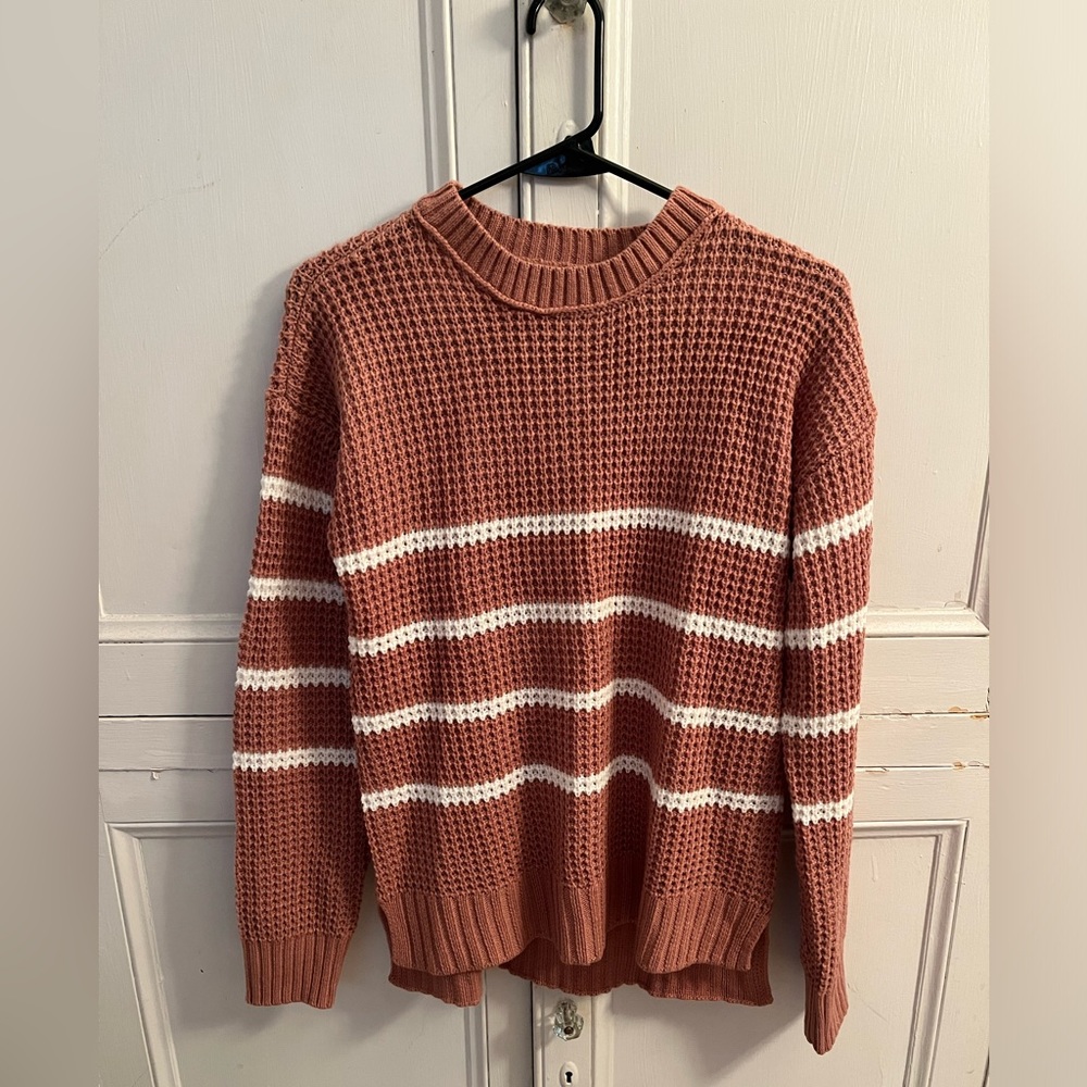 Pink Striped Sweater